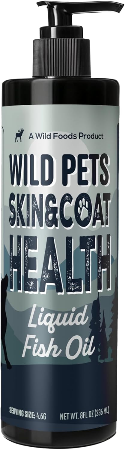 Wild Dog Fish Oil - Premium Multi-Fish Blend for Skin & Coat Health - More Potent Than Salmon Oil for Dogs - 1437mg of Omega 3 for Dogs - EPA & DHA – 8 fl oz Pump