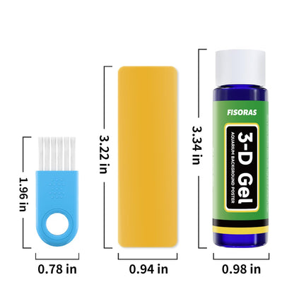 Aquarium Background Gel,Clear Aquarium Glue for Applying Fish Tank Background,Odorless Fish Tank Poster Glue with Brush and Scraper,Easy to Remove,Clearer and Brighter-1OZ (30ml)