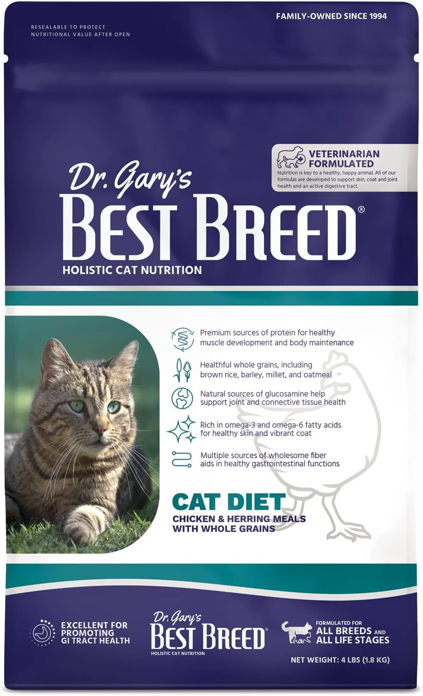 Best Breed Cat Diet Made in USA [Natural Dry Cat Food for All Ages] - 4lbs.