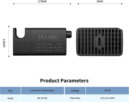 Replaced Water Pump for ERAARK 1.5 Gallon Aquarium Smart Betta Fish Tank