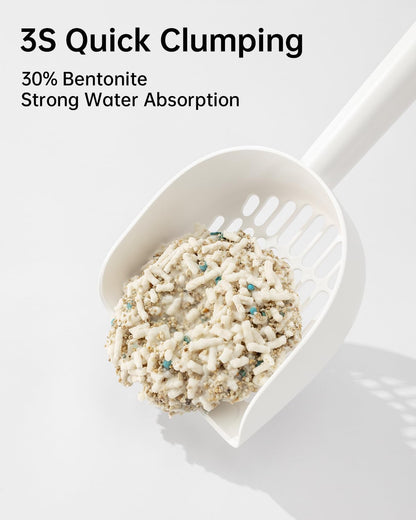 Mixed 5-in-1 Clumping Cat Litter 15.8 lb, Odor Control and Rapid Clumping, Water Absorbent and Flushable, Dust-Free, Multi-Cat, Bentonite Tofu Cat Litter, Original, 7.9lb/Bag