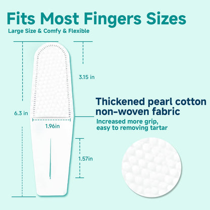 Pet Dental Finger Wipes for Dogs & Cats, Dog Teeth Cleaning Wipes Dog Tooth Brushing Kit by Remove Plaque and Tartar & Freshens Breath Buildup No-Rinse Dog Finger Toothbrush