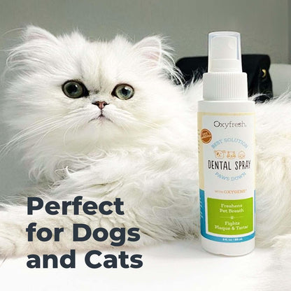 Oxyfresh Advanced Cat & Dog Breath Spray – Instant Pet Breath Freshener: Easy No Brushing Teeth Cleaning Solution – Fight Plaque, Keep Teeth & Gums Healthy