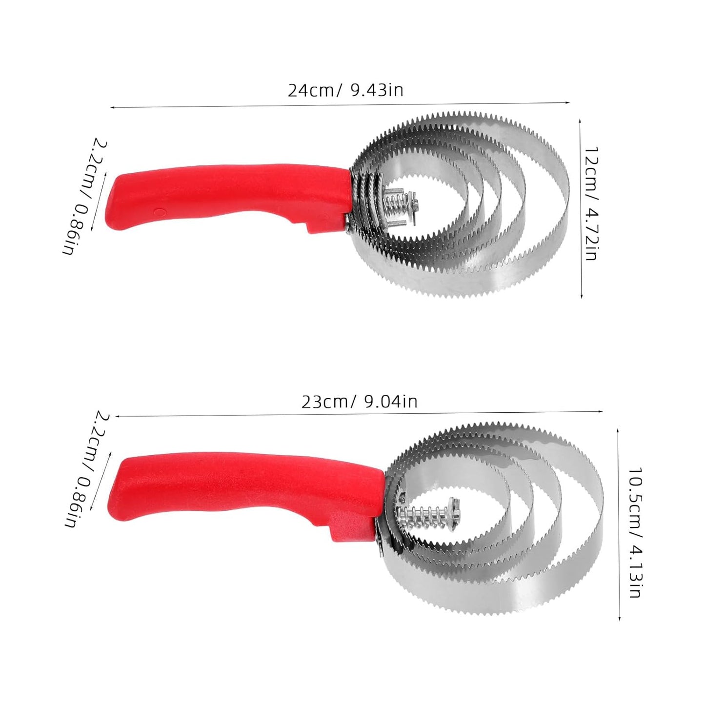 2Pcs Stainless Steel Curry Comb for Horse and Cow Grooming, Double-Sided Metal Rings Brush with Comfortable Grip, Pet Grooming Tool for Removing Loose Hair and Cleaning Tack