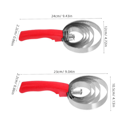 2Pcs Stainless Steel Curry Comb for Horse and Cow Grooming, Double-Sided Metal Rings Brush with Comfortable Grip, Pet Grooming Tool for Removing Loose Hair and Cleaning Tack