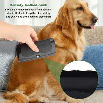 Deshedding Brush with Steel Comb,Dog Brush for Shedding,Pet Hair Removal Tool for Cats, Dogs, Rabbits, Horses, Matted Hair, Loose Hairs