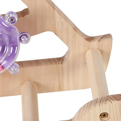 Bird Perch Toy,Wooden Hangable Swing - Bird Toys - for Pets Hummingbirds Backyard Play Enrichment Exercise Climbing Foraging