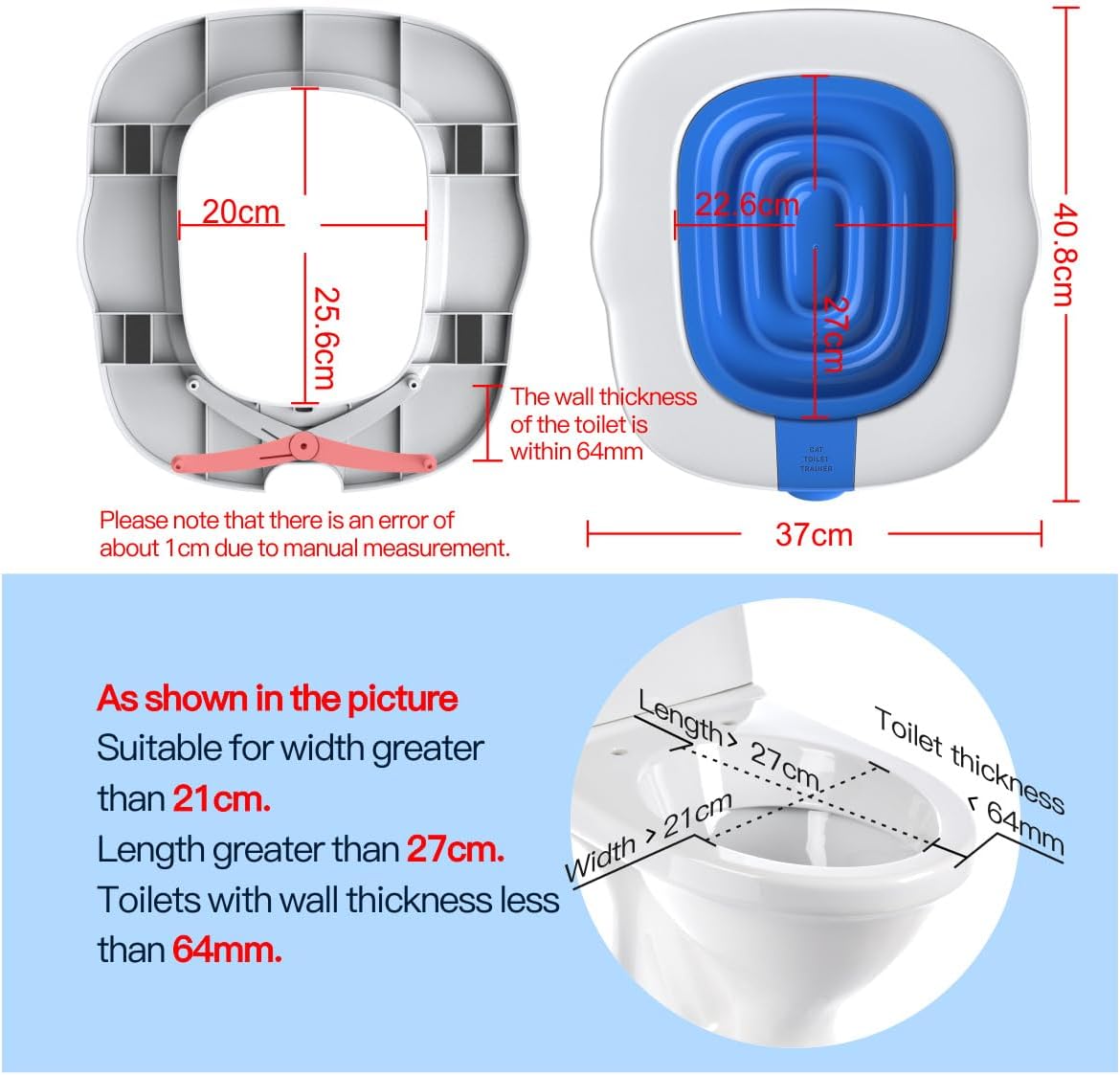 Cat Toilet Training Kit,Upgraded Cat Toilet Training Systems,Universal Reusable Trainer for Pet (Upgraded-Pink)