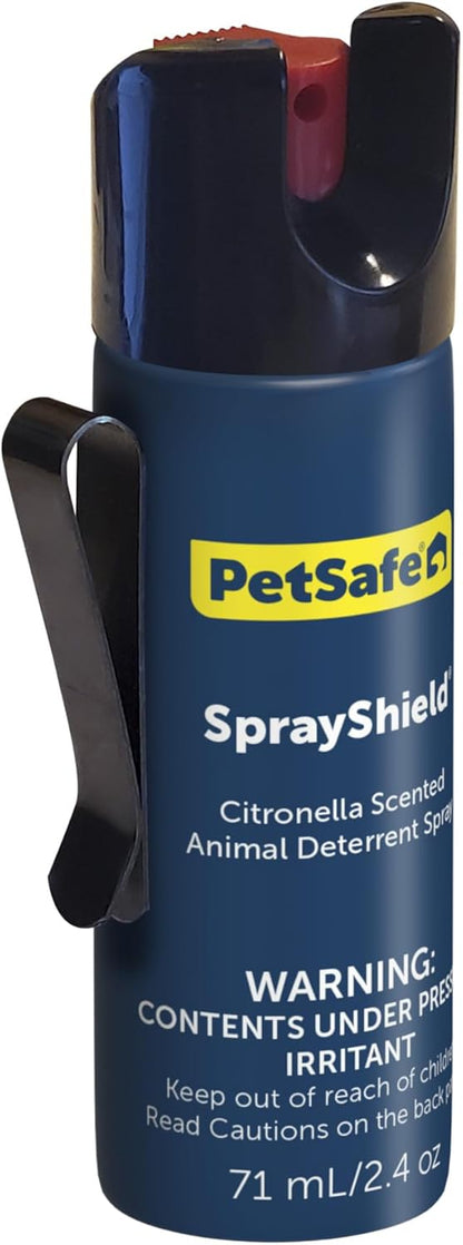 PetSafe SprayShield Animal Deterrent Spray - Non-Toxic & Humane Personal Safety Spray to Deter Aggressive Animals & Stop Dog Fights - Powerful Citronella Scent