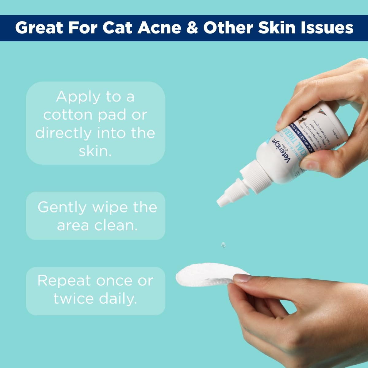 Vetericyn Plus Feline Facial Therapy | Healing Aid and Skin Repair for Different Cat First Aid Needs, Including Cat Acne, Cat Ear and Eye Problems. 2 Ounces