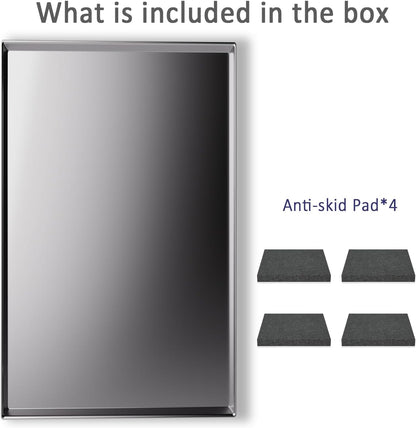 Stainless Steel Dog Crate Tray 35" - Heavy Duty Metal Crate Pan Replacement - Indestructible & Chew Proof Dog Kennel Tray Replacement - Laser Welded Leak-Proof Metal Tray for Dog Crate