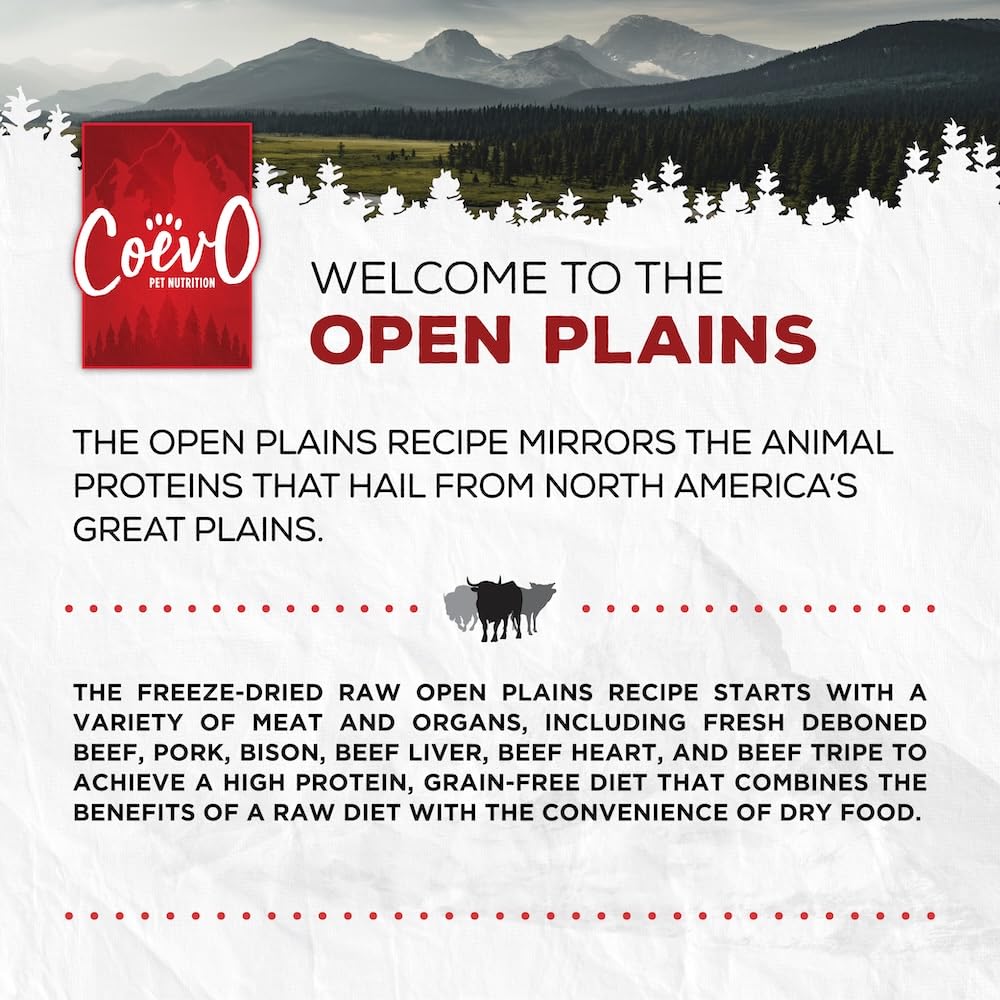 Coevo Open Plains Full Freeze Dried Dog Food, 454 GR