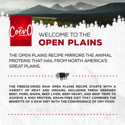 Coevo Open Plains Full Freeze Dried Dog Food, 454 GR
