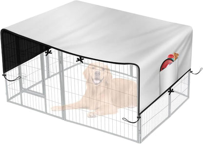Dog Kennel Cover, 210D Oxford Privacy Enclosure, Sunshade Waterproof Pet Crate, Kennel Accessory Tool, Cover for Patio Picnic Outdoor Camping Backyard Beach Park Family Gathering