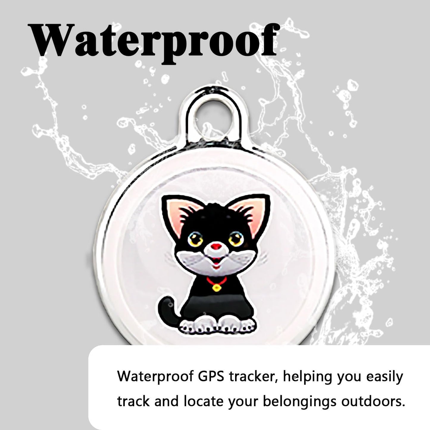 GPS Tracker for Dogs & Cats, No Subscription & No SIM Card, 365-Day Extra Long Battery Life, Real-Time Alerts & Historical Routes, Mini Waterproof Drop-Proof Pet Locator, Compatible with Android & iOS