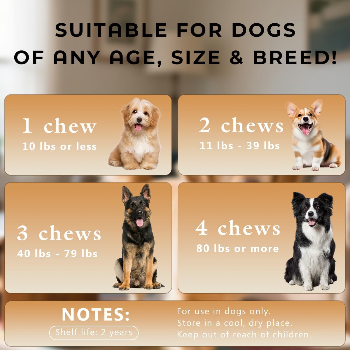 Dog Multivitamin Chewable with Probiotics,Dog Vitamins and Supplements for Hip & Joints,Pets Immune Support,Skin,Coat,Heart,Gut Health with Omega 3,Glucosamine for All Breeds Dogs-Senior & Puppy