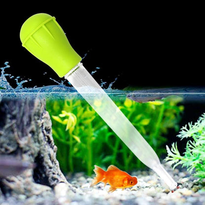 SLSON Aquarium Coral Feeder Waste Cleaner for Fish Tank Maintenance Long Pipette Suction Dropper Tool Acrylic Water Transfer Waste Remover Fish Feeder (20.4 inches)