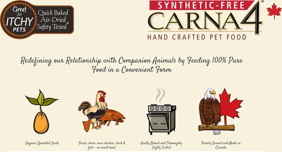 CARNA4 All Life Stages Chicken Formula Dry Dog Food (3 Pound, Chicken)