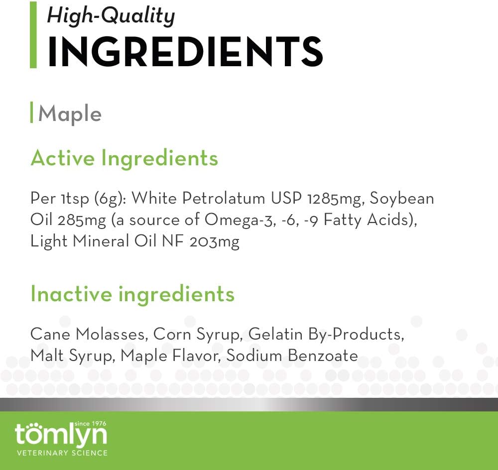 Tomlyn Laxatone Maple-Flavored Hairball Remedy Gel for Cats and Kittens, 4.25oz