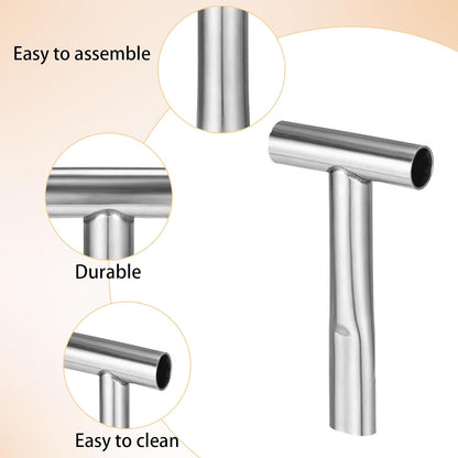 Cat Water Fountain Spout, Stainless Steel T-Shaped Kitty Drinking Fountain Accessories for Cats and Dogs Compatible with 3.2L/108oz Pet Water Dispenser