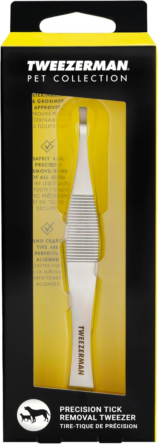 Tweezerman Pet Tick Removal Tweezer, Tick Removal Tool for Dogs and Cats