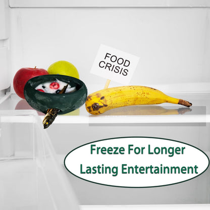 Dog Enrichment Treat Toy, Interactive Freeze Lick Puzzle Feeder, Wobbly Boredom Toy for Dogs, Silicone Treat Dispensing Chew Toy (Orange, M)