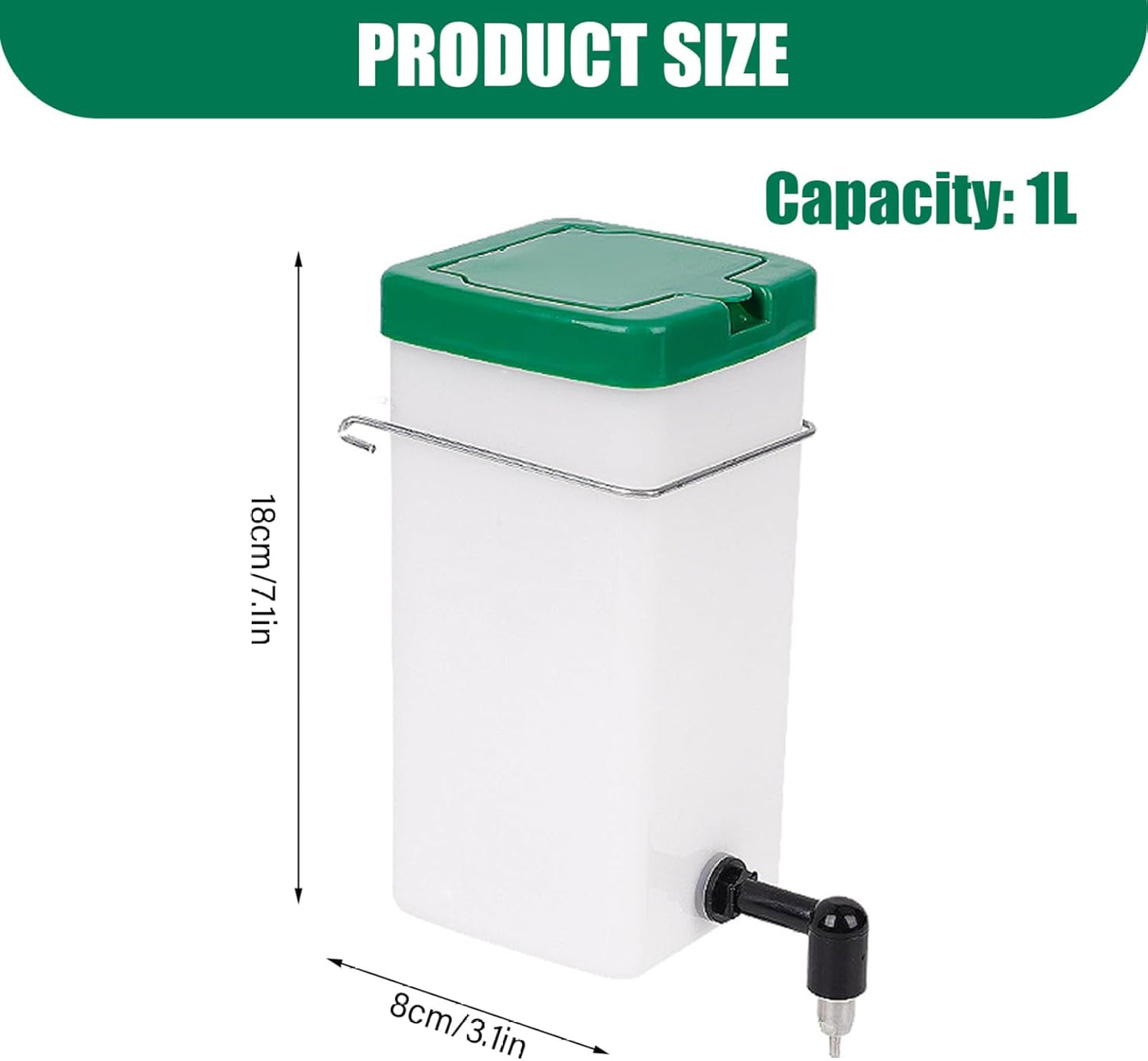 1 Set Heated Rabbit Water Bottle, 1L No Drip Heated Water Bottle for Rabbits, USB Powered Automatic Drinking Equipment for Hamster Guinea Pigs Birds Rabbit Bunny Dispenser