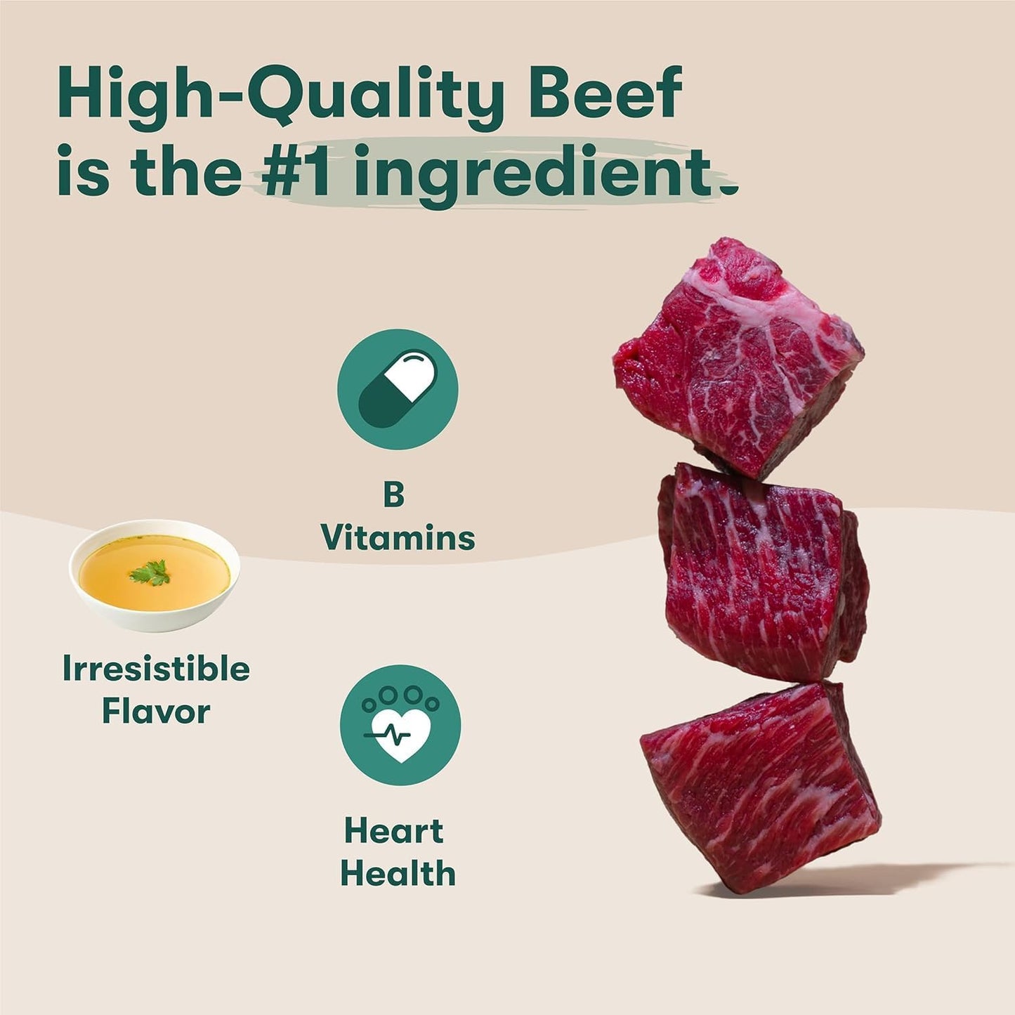 Jinx Premium Dog Food Bundle, Beef - 4lb Grain-Free Dry Dog Food, Kibble Sauce & Homemades Wet Food Pouches (9-oz)