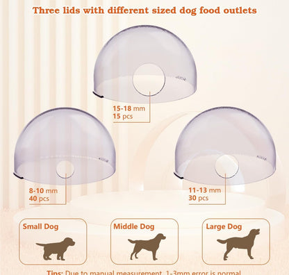 Duck Shaped Interactive Dog Puzzle Toy, Yellow and Orange, Slow Feeder Bowl with 3 Adjustable Food Outlets, IQ Training Treat Dispenser for Small Medium Large Dogs