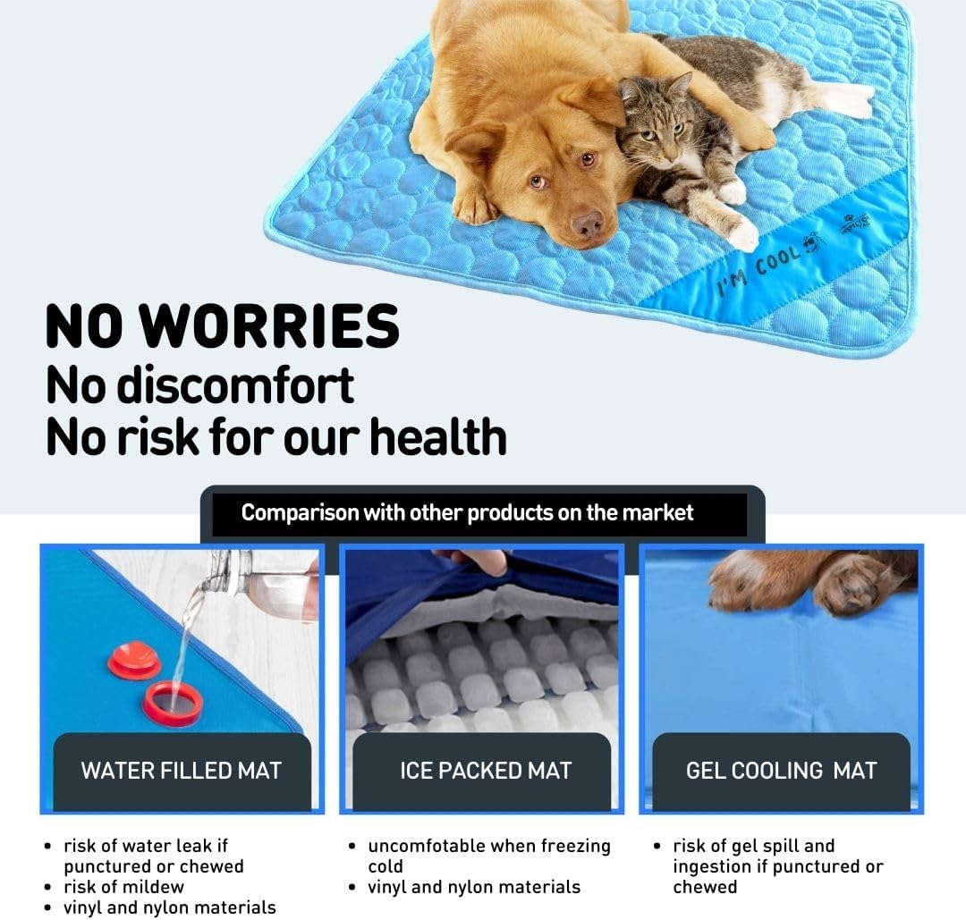 INSPECTOR TAIL Cooling Mat + 2 Lick Mats + String Bag + Collapsible Bowl + Spatula | Bundle for Large & Extra Large Dogs