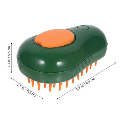Mikikit 4-In-1 Avocado Shape Cat Steam Brush Self- pet Bathing Tool with Massage Comb for Indoor Cat Grooming and Fur Care