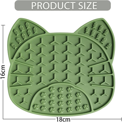 Dog Lick Mat with Suction Cups, Anxiety Relief and Boredom Buster, Pet Enrichment Toy for Dogs and Cats (Avocado Green)