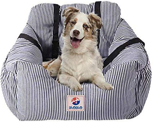 BLOBLO Dog Car Seat Pet Booster Seat Pet Travel Safety Dog Bed for Car with Storage Pocket