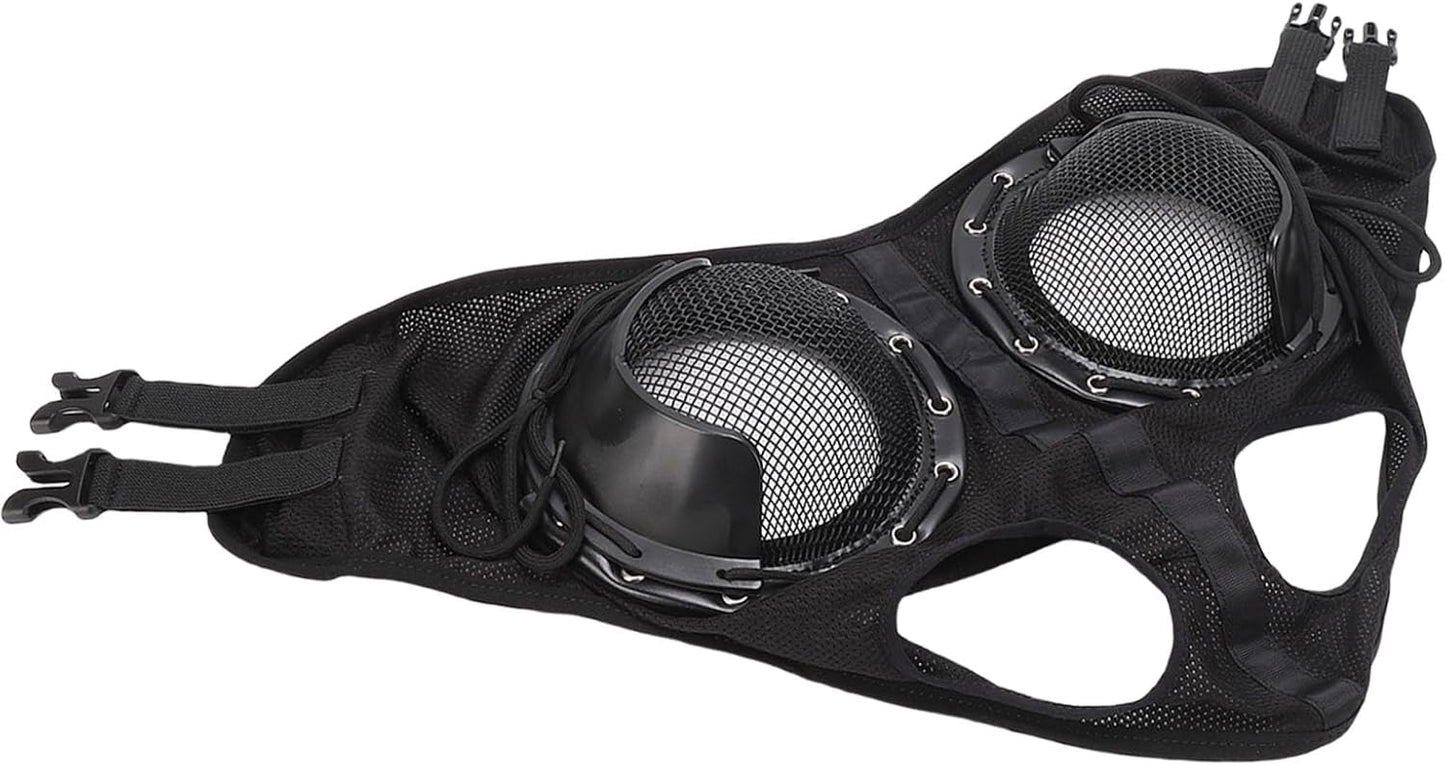 YOUTHINK Horse Racing Goggles, Sandproof Eye Cover with Detachable Half Cover for Sand Protection and Fly Control, Adjustable Blinkers for Horses in Muddy or Dusty Conditions