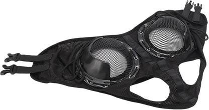 YOUTHINK Horse Racing Goggles, Sandproof Eye Cover with Detachable Half Cover for Sand Protection and Fly Control, Adjustable Blinkers for Horses in Muddy or Dusty Conditions