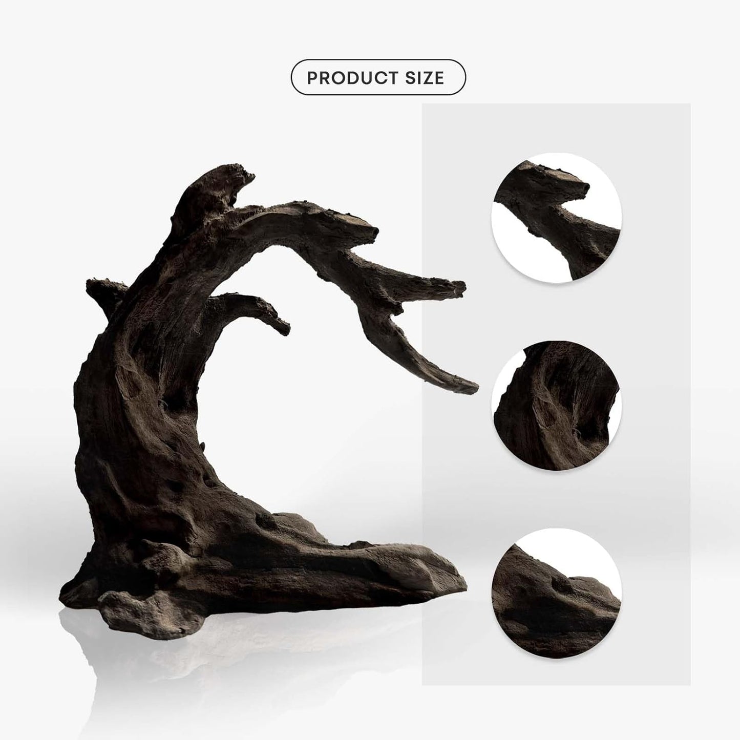 FZONE Driftwood for Aquarium Resin Model pH Neutral Aquarium Rocks for Aquascaping,Hardscape