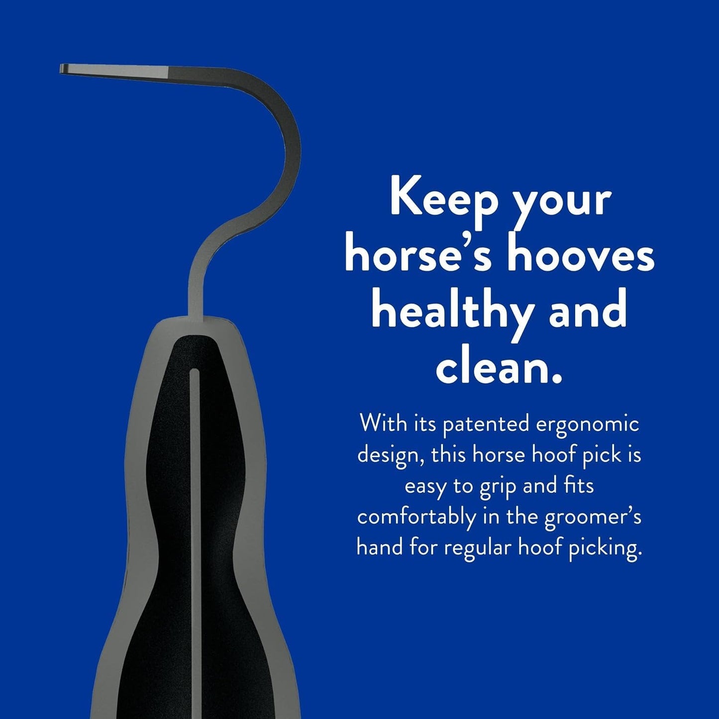 WAHL Professional Animal Equine Grooming Horse Hoof Pick (#858710) - Horse Hoof Pick for Grooming - Ergonomic, Comfort Rubber Handle - Horse Cleaning Tool - Black