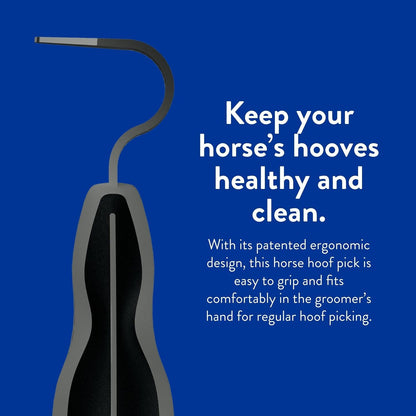 WAHL Professional Animal Equine Grooming Horse Hoof Pick (#858710) - Horse Hoof Pick for Grooming - Ergonomic, Comfort Rubber Handle - Horse Cleaning Tool - Black