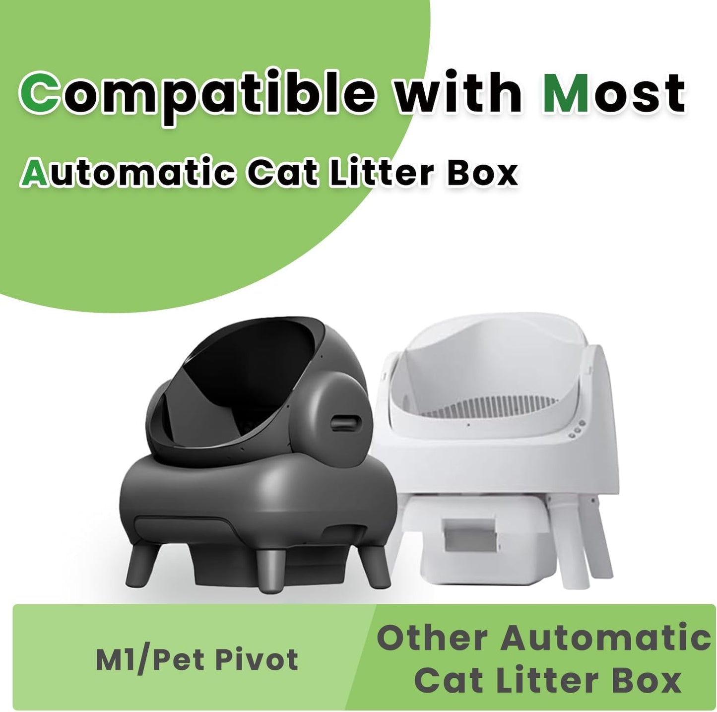 120 Count Litter Bags Compatible with Neakas M1 and Autoscooper 11 Open-Top Self-Cleaning Cat Litter Box, 6 Rolls Cat Litter Waste Receptacles Bags (120 Count)