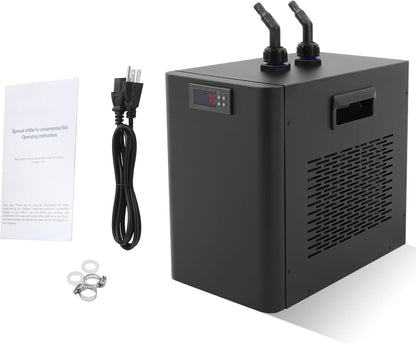 160L/42.27GAL Aquarium Chiller, 270W Aquarium Water Hydroponic Cooling System Chiller Fish Shrimp Tank Cooler, Circulation Function Constant Temperature for Water Weeds Axolotl Jellyfish Coral Shrimp
