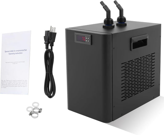 160L/42.27GAL Aquarium Chiller, 270W Aquarium Water Hydroponic Cooling System Chiller Fish Shrimp Tank Cooler, Circulation Function Constant Temperature for Water Weeds Axolotl Jellyfish Coral Shrimp