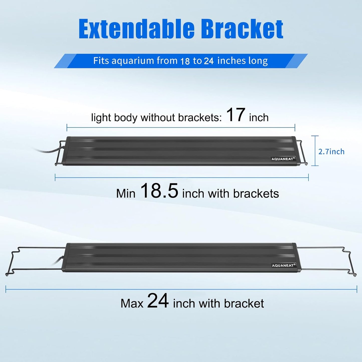 AQUANEAT LED Aquarium Light Full Spectrum for 18 Inch to 24 Inch Fish Tank Light Fresh Water