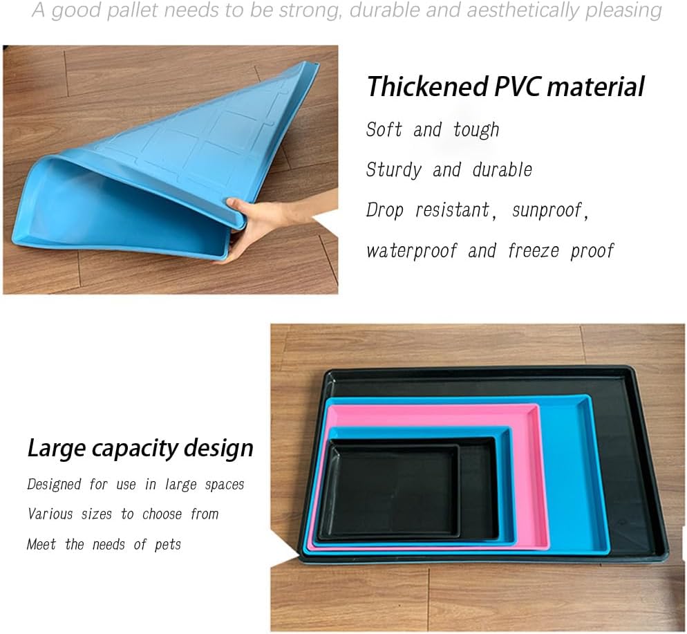 Plastic Bottom for Pet Cages Crates Replacement Tray Dog Crate Avoid Water or Spilling Out Dishwasher Safe Pink 22.8" LX19.3 WX1.0 H