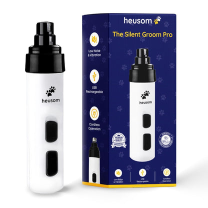 Save 10% on Heusom Silent Groom Pro Pet Nail Grinder and Grooming Glove