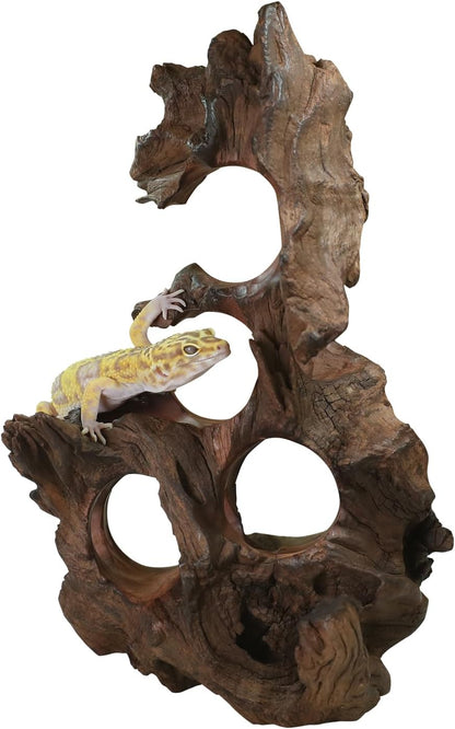 Natural Wood Aquarium Cave Betta Fish Hideout for Aquarium Fish Tank Decorations-Reptile Hide-Snake Hide-Cave for Cichlids Habitat Shelter for Crayfish Shrimp and Other Aquatic Pets 6.1-9.8"