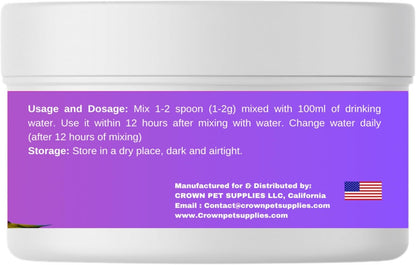Liver Support Supplement for Birds – 100g Vitamin & Herbal Blend with Milk Thistle, Amino Acids & B Vitamins – Supports Detox, Digestion, Eye Health & Metabolism
