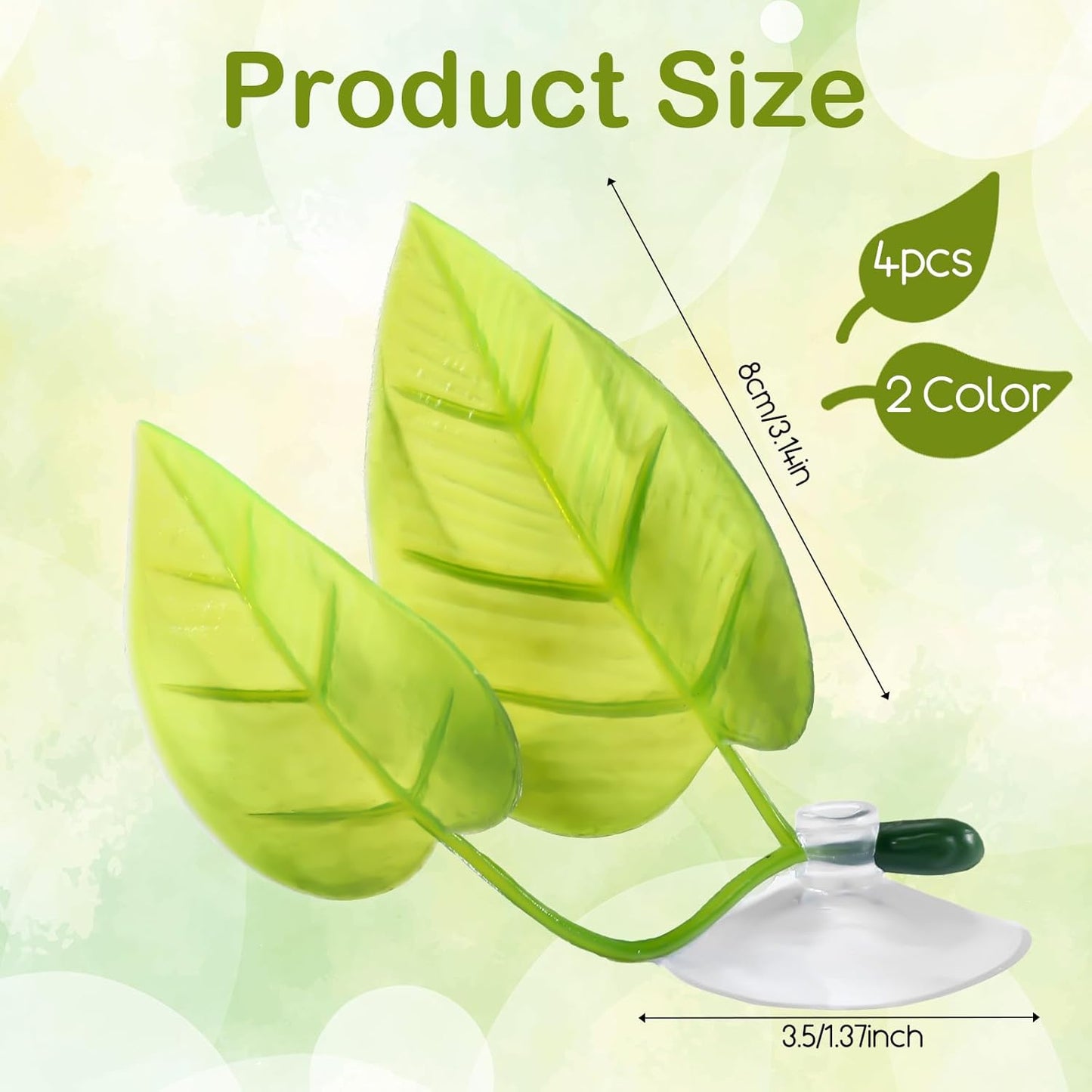 4 Pack Betta Fish Leaf Hammock, Soft Silicone Aquarium Decor, Simulates The Natural Habitat of Betta Fish for Betta Resting Breeding Hiding Playing, Fish Tank Ornaments