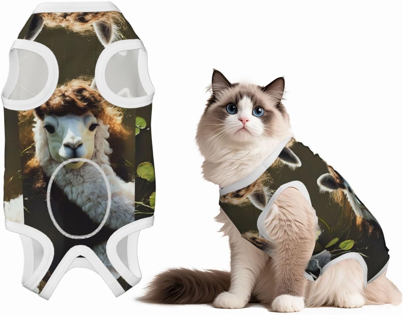 Fashion icon Dog Surgery Suit Recovery Suit, 100% Cotton Breathable Full Body Dog & Cat Surgical Suit with Cute Prints, Alternative to Cone for Spay Neuter Wound Care, Male & Female Pets Medium