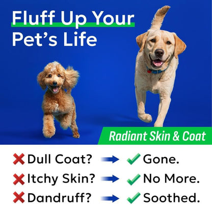 BARK&SPARK Fish Oil for Dogs&Cats - Natural Omega-3 -Skin & Coat Support -Liquid Food Supplement for Pets-EPA+DHA, Immune&Heart Health - 8 fl oz Fish