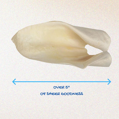 Brazilian Pet 100% Natural Real Cow Ears (50 Pack) Prime Dog Chews, Over 5 inches Free Range Grass Fed Cattle, No additives, Chemicals or Hormones